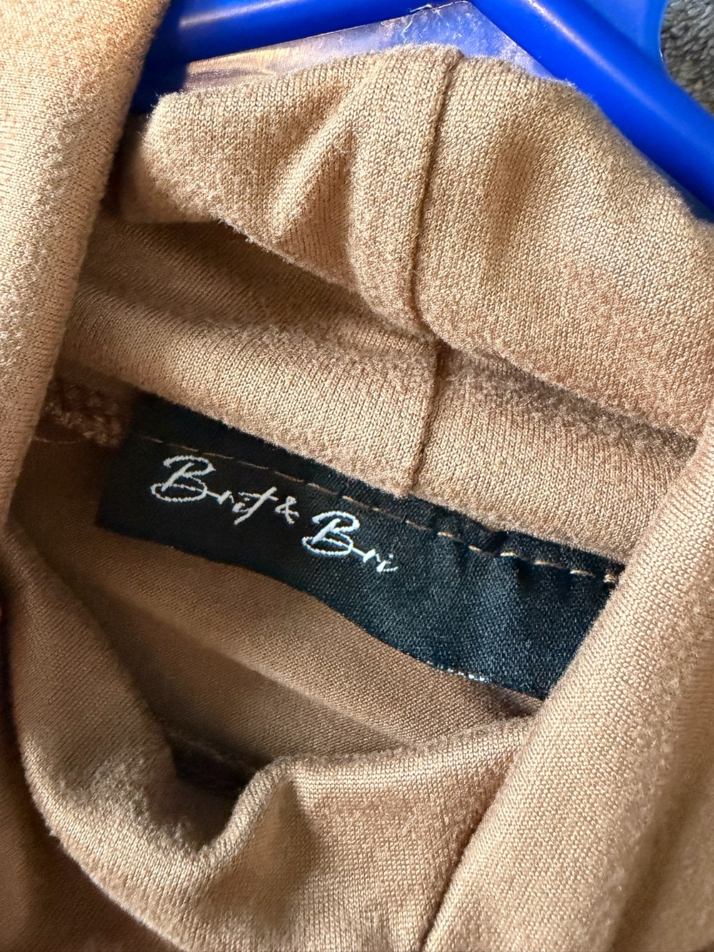Brit and Bri Camel Tan Turtleneck Long Sleeve Top - Picture 4 of 4
